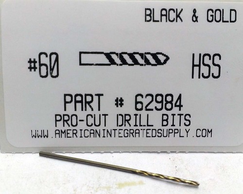 #60 M7 HSS 135° SPLIT POINT BLACK & GOLD JOBBER DRILL BIT