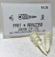 #6 SCREW SIZE NYLON JUNIOR ZIP-IT SELF-DRILLING DRYWALL ANCHOR