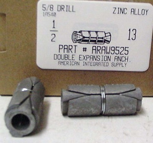 1/2-13 DOUBLE EXPANSION ANCHOR USE 7/8 DRILL
