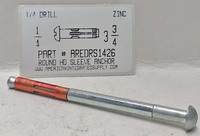 1/4X3-3/4 ROUND HEAD SLEEVE ANCHOR ZINC USE 1/4 DRILL