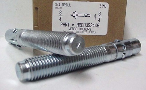 3/4X4-3/4 WEDGE ANCHOR STEEL ZINC PLATED USE 3/4 DRILL