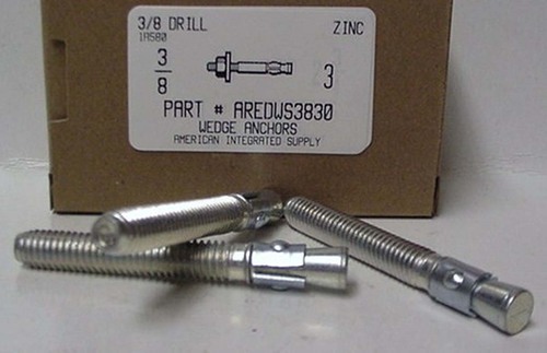 3/8X3 WEDGE ANCHOR STEEL ZINC PLATED USE 3/8 DRILL