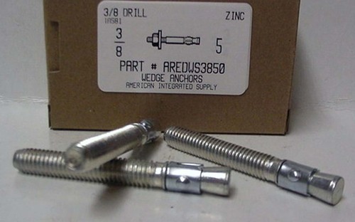 3/8X5 WEDGE ANCHOR STEEL ZINC PLATED USE 3/8 DRILL