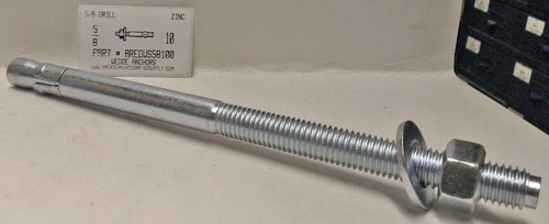 5/8X10 WEDGE ANCHOR STEEL ZINC PLATED USE 5/8 DRILL
