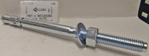 5/8X8-1/2 WEDGE ANCHOR STEEL ZINC PLATED USE 5/8 DRILL