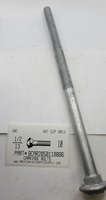 1/2-13X10 CARRIAGE BOLT 6"THREAD A307 STEEL HOT DIP GALVANIZED