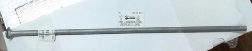 1/2-13X22 CARRIAGE BOLT 6" THREAD A307 STEEL HOT DIP GALVANIZED