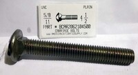 5/8-11X4-1/2 CARRIAGE BOLT FULLY THREADED A307 STEEL PLAIN