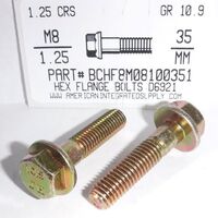 M8-1.25X35MM HEX FLANGE HEAD CAP SCREW 10.9 STEEL ZINC PLATED D-6921