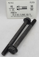 M8-1.25X90MM HEX FLANGE HEAD CAP SCREW 10.9 STEEL PLAIN D-6921