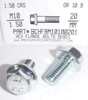 M10-1.50X20MM HEX FLANGE HEAD CAP SCREW 10.9 STEEL ZINC PLATED D6921