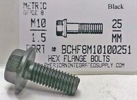 M10-1.50X25MM HEX FLANGE HEAD CAP SCREW 10.9 STEEL PLAIN D6921