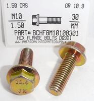 M10-1.50X30MM HEX FLANGE HEAD CAP SCREW 10.9 STEEL ZINC PLATED D6921