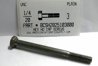 1/4-20X3 HEX HEAD CAP SCREW GRADE 2 STEEL PLAIN (DISCONTINUED)