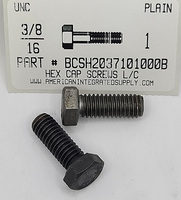 3/8-16X1 HEX HEAD CAP SCREW GRADE 2 STEEL STEEL PLAIN (DISCONTINUED)