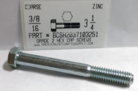 3/8-16X3-1/4 HEX HEAD CAP SCREW GRADE 2 STEEL ZINC PLATED (DISCONTINUED)