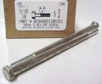 5/16-18X5-3/4 HEX HEAD CAP SCREW GRADE 5 STEEL ZINC PLATED (DISCONTINUED)