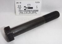 3/4-10X5 HEX HEAD CAP SCREW GRADE 5 STEEL PLAIN