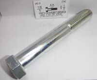 7/8-9X6-1/2 HEX HEAD CAP SCREW GRADE 5 STEEL ZINC PLATED
