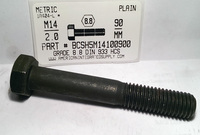 M14-2.00X90MM HEX HEAD CAP SCREW 8.8 STEEL PLAIN D931