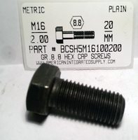 M16-2.00X20MM HEX HEAD CAP SCREW 8.8 STEEL PLAIN D933 (DISCONTINUED)