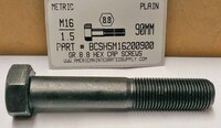 M16-1.50X90mm HEX HEAD CAP SCREW 8.8 STEEL PLAIN D960