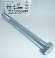 M12-1.50X140MM HEX HEAD CAP SCREW 10.9 STEEL ZINC