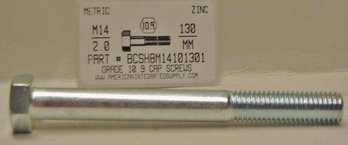 M14-2.00X130mm HEX HEAD CAP SCREW 10.9 STEEL ZINC D931