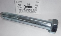 M18-2.50X120MM HEX HEAD CAP SCREW 10.9 STEEL ZINC D931