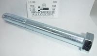 M18-2.50X160MM HEX HEAD CAP SCREW 10.9 STEEL ZINC D931