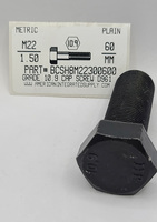 M22-1.50X60MM HEX HEAD CAP SCREW 10.9 STEEL PLAIN D961