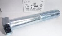 M24-3.00X140MM HEX HEAD CAP SCREW 10.9 STEEL ZINC D931