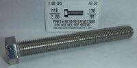 M16-2.00X130mm HEX HEAD CAP SCREW FULL THREAD A2 STAINLESS STEEL D933