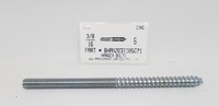 3/8-16X6 HANGER BOLT STEEL ZINC PLATED