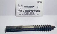 7/16-14X4 HANGER BOLT STEEL PLAIN (DISCONTINUED)
