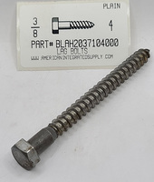 3/8X4 HEX HEAD LAG BOLT STEEL PLAIN
