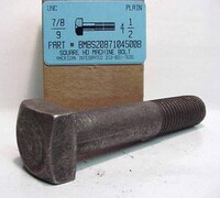 7/8-9X4-1/2 SQUARE HEAD MACHINE BOLT STEEL PLAIN