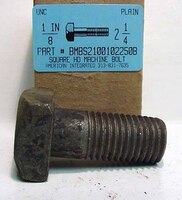 1-8X2-1/4 SQUARE HEAD MACHINE BOLT STEEL PLAIN (DISCONTINUED)