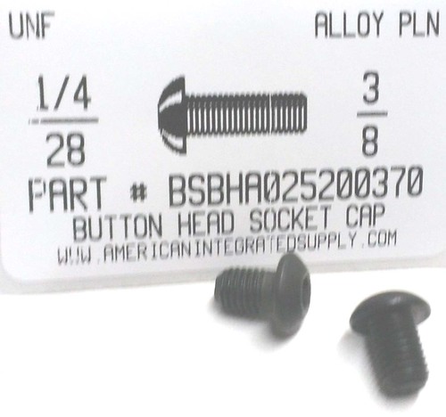 1/4-28 x 3/4 Tamperproof Button Cap Screws Stainless