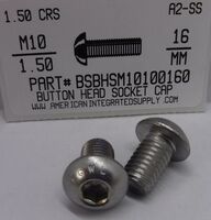 M10-1.50X16MM BUTTON HEAD SOCKET CAP SCREW A2 STAINLESS STEEL D7380