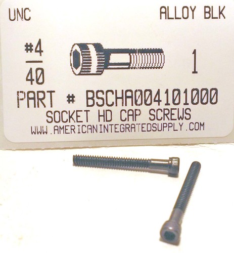 #4-40X1 SOCKET HEAD CAP SCREW ALLOY STEEL BLACK