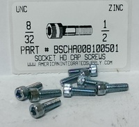 #8-32X1/2 SOCKET HEAD CAP SCREW ALLOY STEEL ZINC PLATED