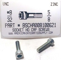 #8-32X5/8 SOCKET HEAD CAP SCREW ALLOY STEEL ZINC PLATED