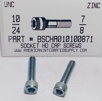 #10-24X7/8 SOCKET HEAD CAP SCREW ALLOY STEEL ZINC PLATED