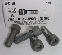 5/16-18X1 SOCKET HEAD CAP SCREW ALLOY STEEL ZINC PLATED