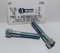 5/16-18X1-3/4 SOCKET HEAD CAP SCREW ALLOY STEEL ZINC PLATED