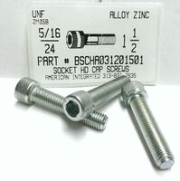 5/16-24X1-1/2 SOCKET HEAD CAP SCREW ALLOY STEEL ZINC PLATED
