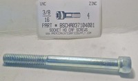 3/8-16X4 SOCKET HEAD CAP SCREW ALLOY STEEL ZINC PLATED