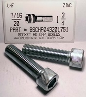 7/16-20X1-3/4 SOCKET HEAD CAP SCREW ALLOY STEEL ZINC PLATED (DISCONTINUED)