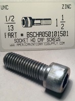 1/2-13X1-1/2 SOCKET HEAD CAP SCREW ALLOY STEEL ZINC PLATED
